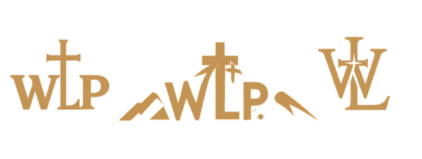 Three stylized 'WLP' logos in gold on a white background