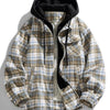 Heritage Plaid Hooded Shirt Jacket - Beige Tartan