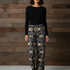 Midnight Aztec Wide-Leg Lounge Pants - Midnight Aztec