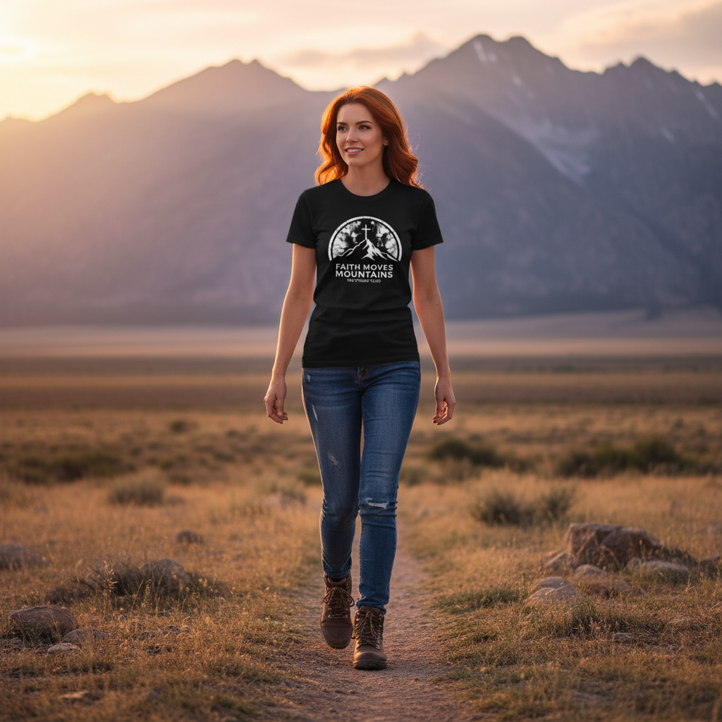 Faith Moves Mountains Tee- Womens