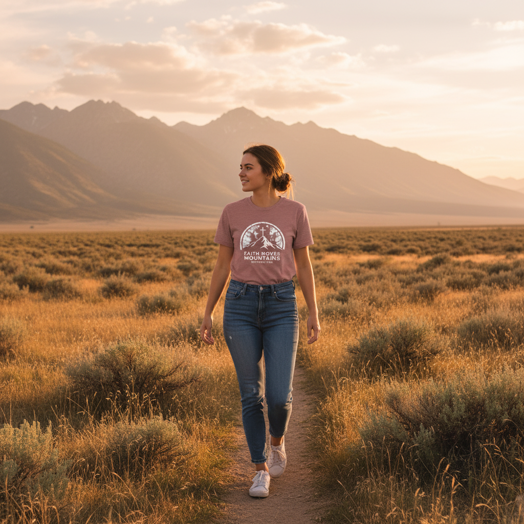 Faith Moves Mountains Tee- Womens