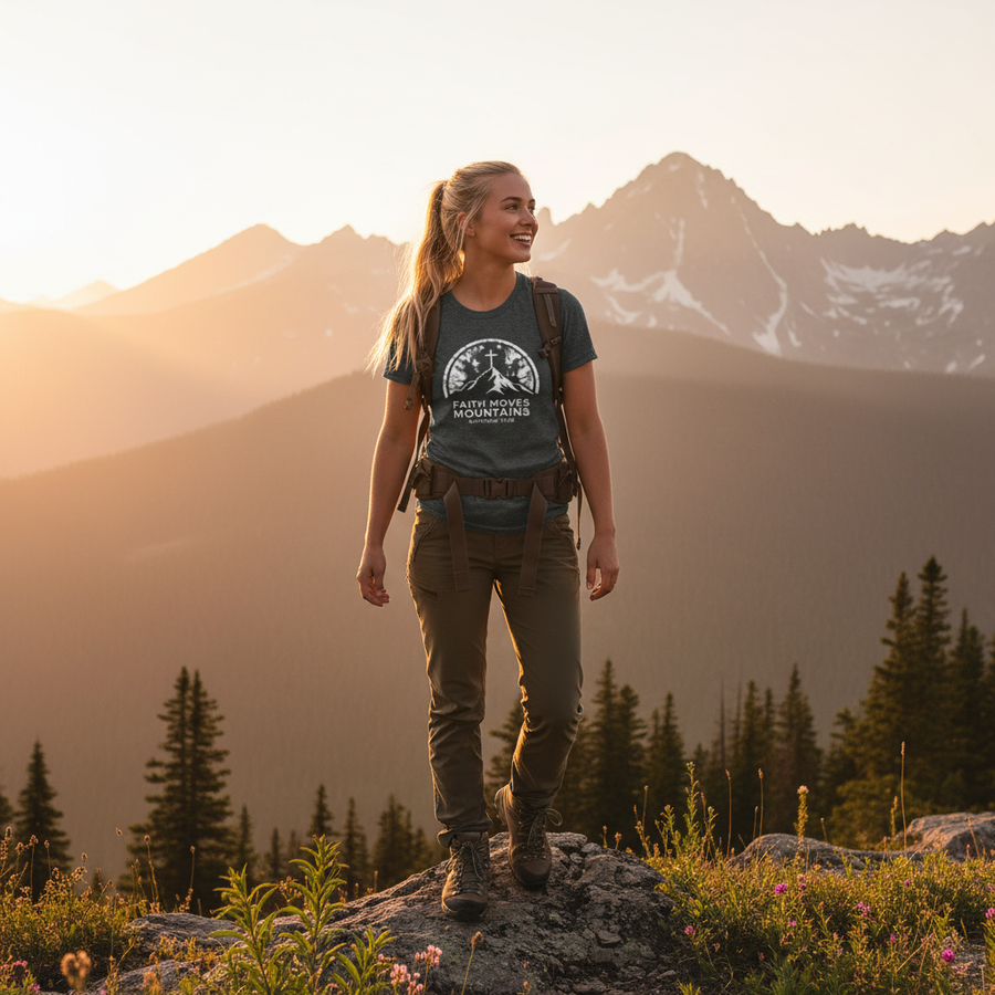 Faith Moves Mountains Tee- Womens