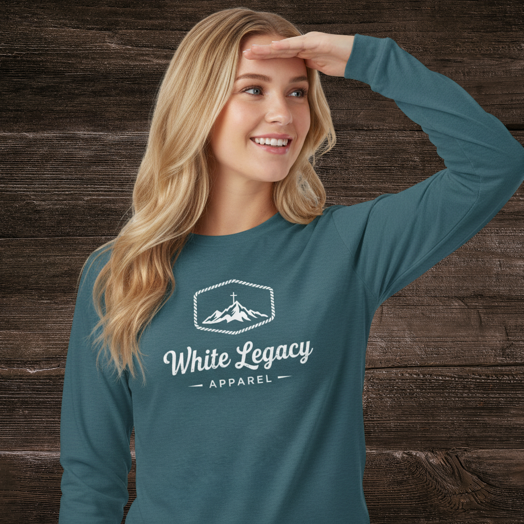 Foundry Long Sleeve Heather Deep Teal