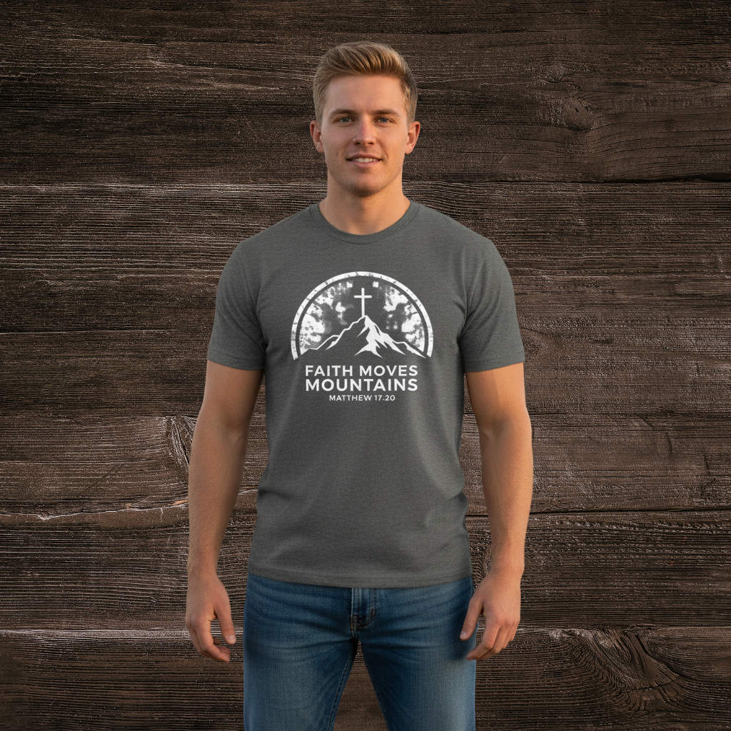 Faith Moves Mountains Tee- Mens