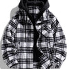 Heritage Plaid Hooded Shirt Jacket - Black Tartan