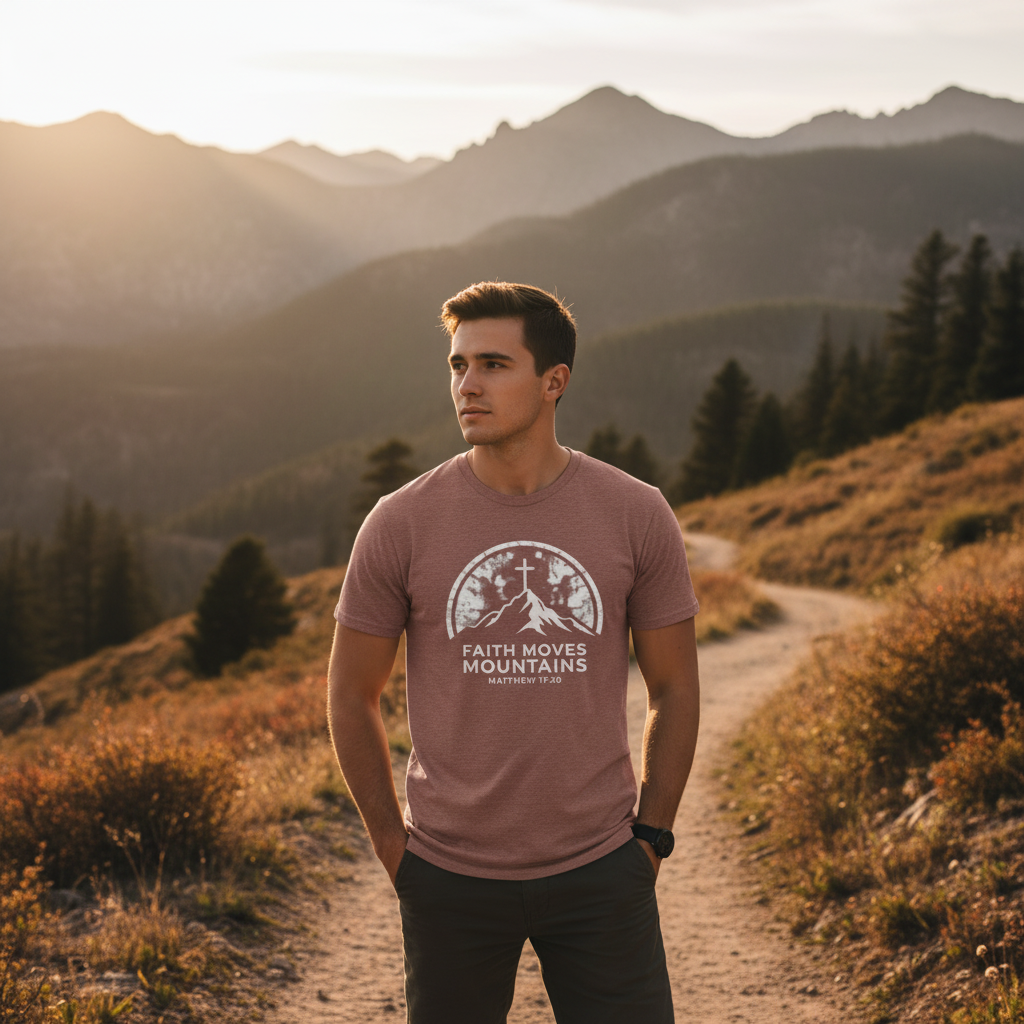Faith Moves Mountains Tee- Mens