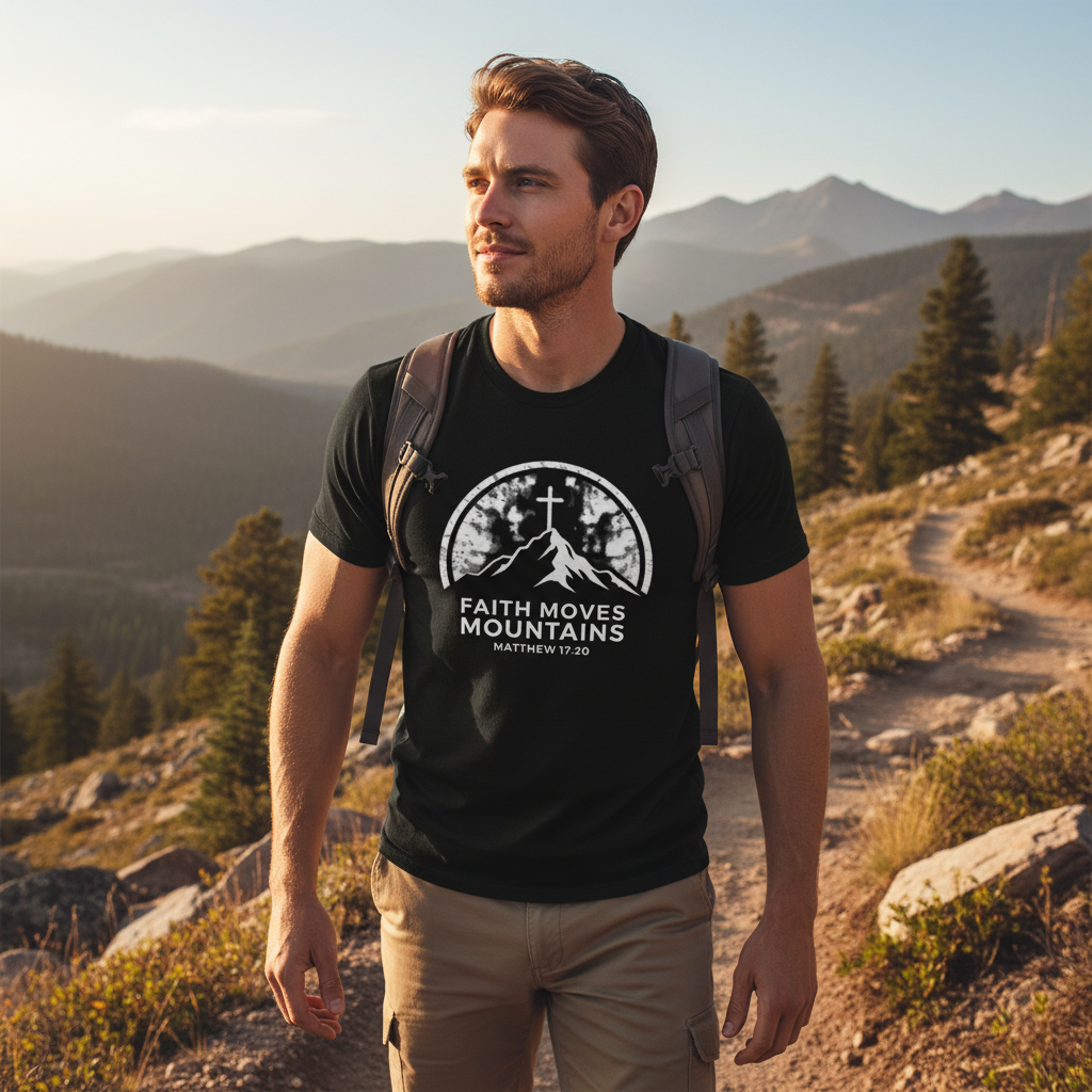 Faith Moves Mountains Tee- Mens