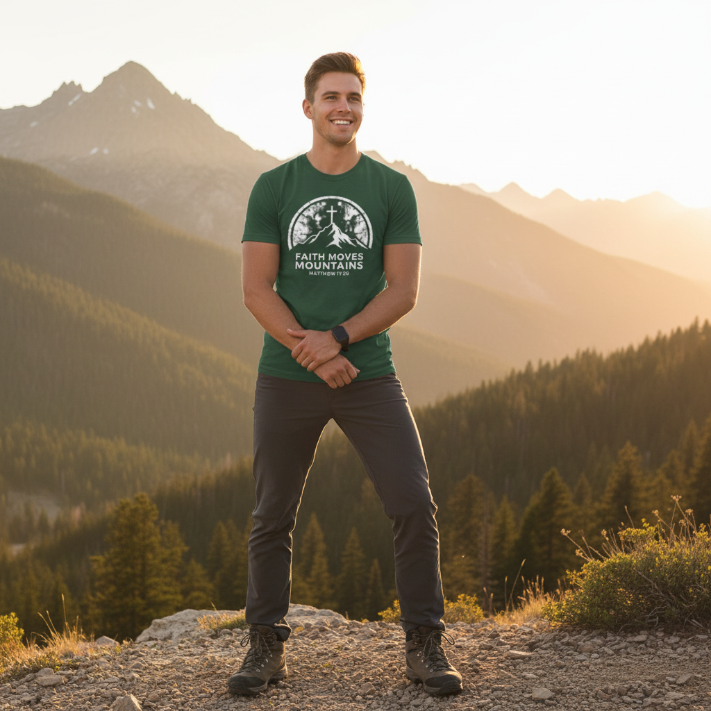 Faith Moves Mountains Tee- Mens