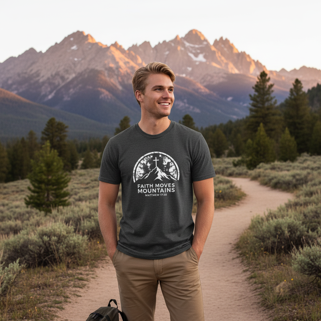 Faith Moves Mountains Tee- Mens