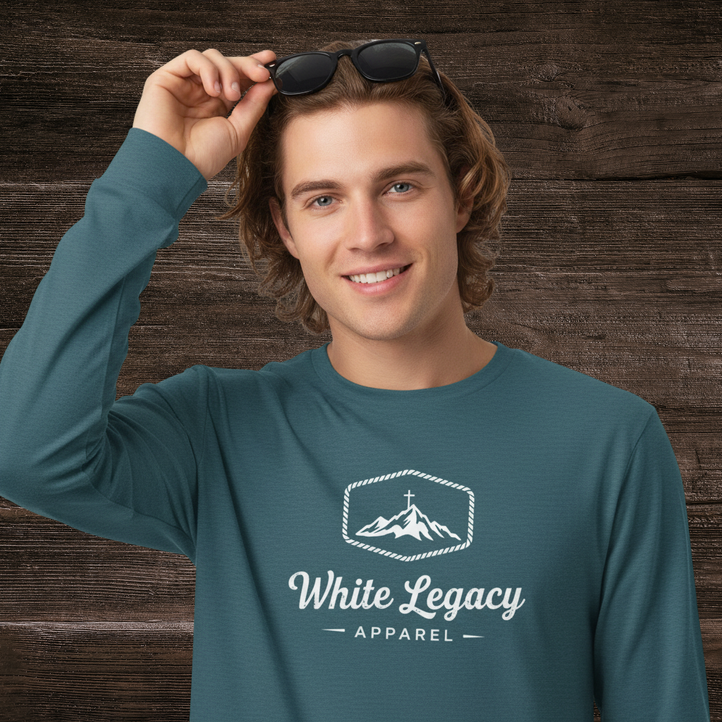 Foundry Long Sleeve Heather Deep Teal