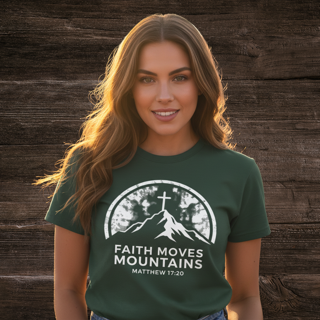 Faith Moves Mountains Tee- Womens