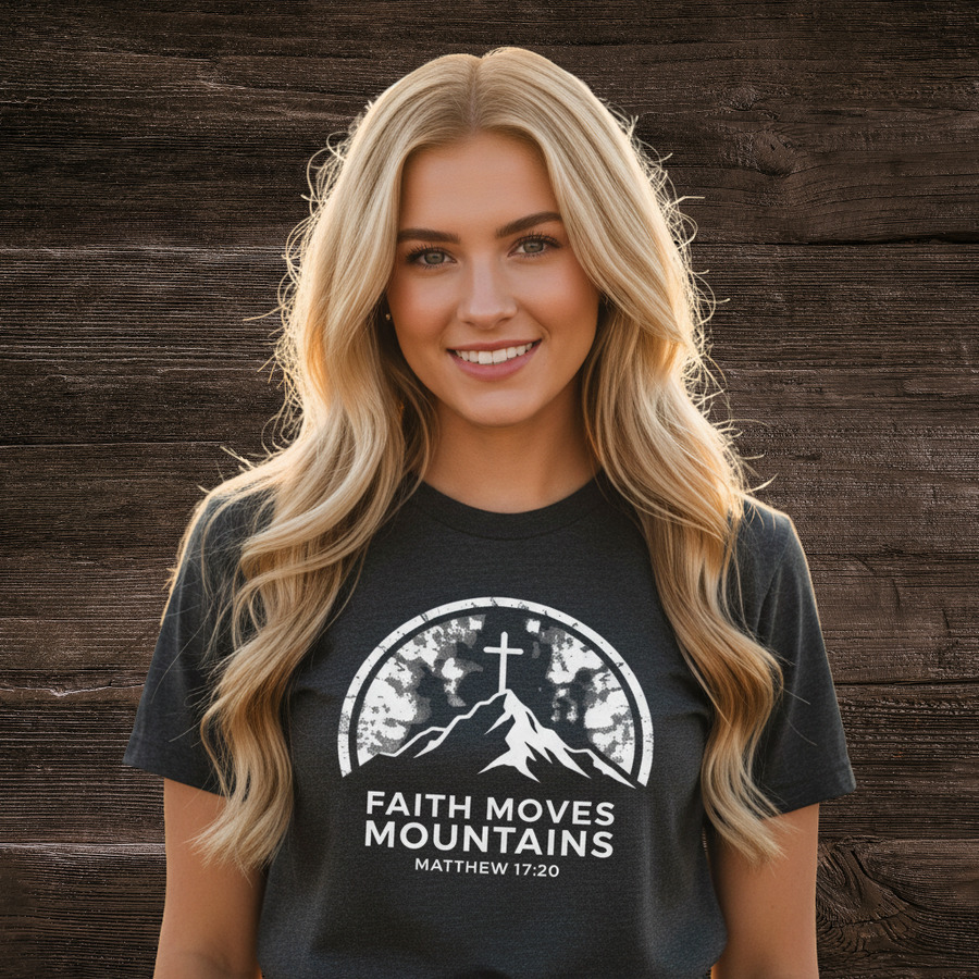 Faith Moves Mountains Tee- Womens