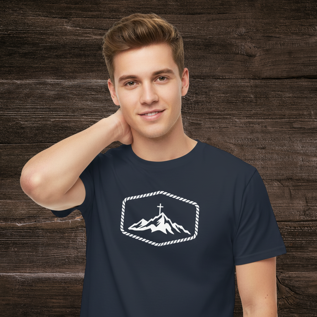Mountain Cross Tee | Faith T-Shirt Navy