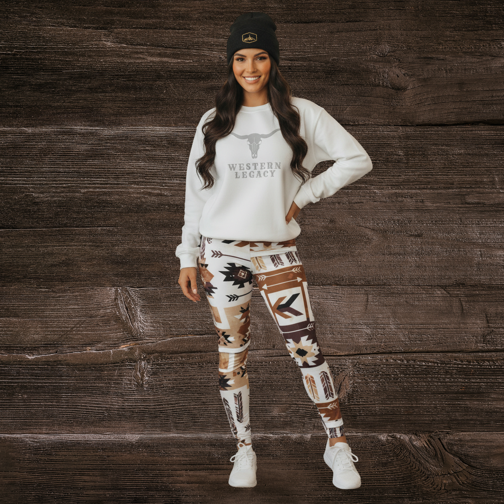 Western Legacy Longhorn Sweatshirt - Women's Crewneck Fleece | Faith & Tradition