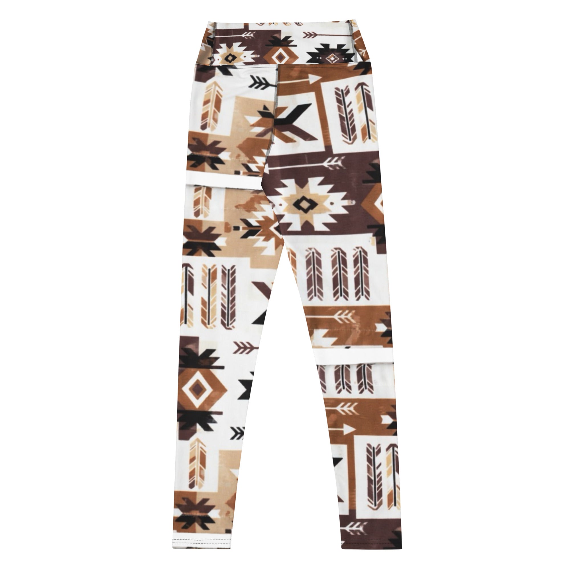 Western Print Yoga Leggings - Four-Way Stretch Athletic Pants | Women's Activewear