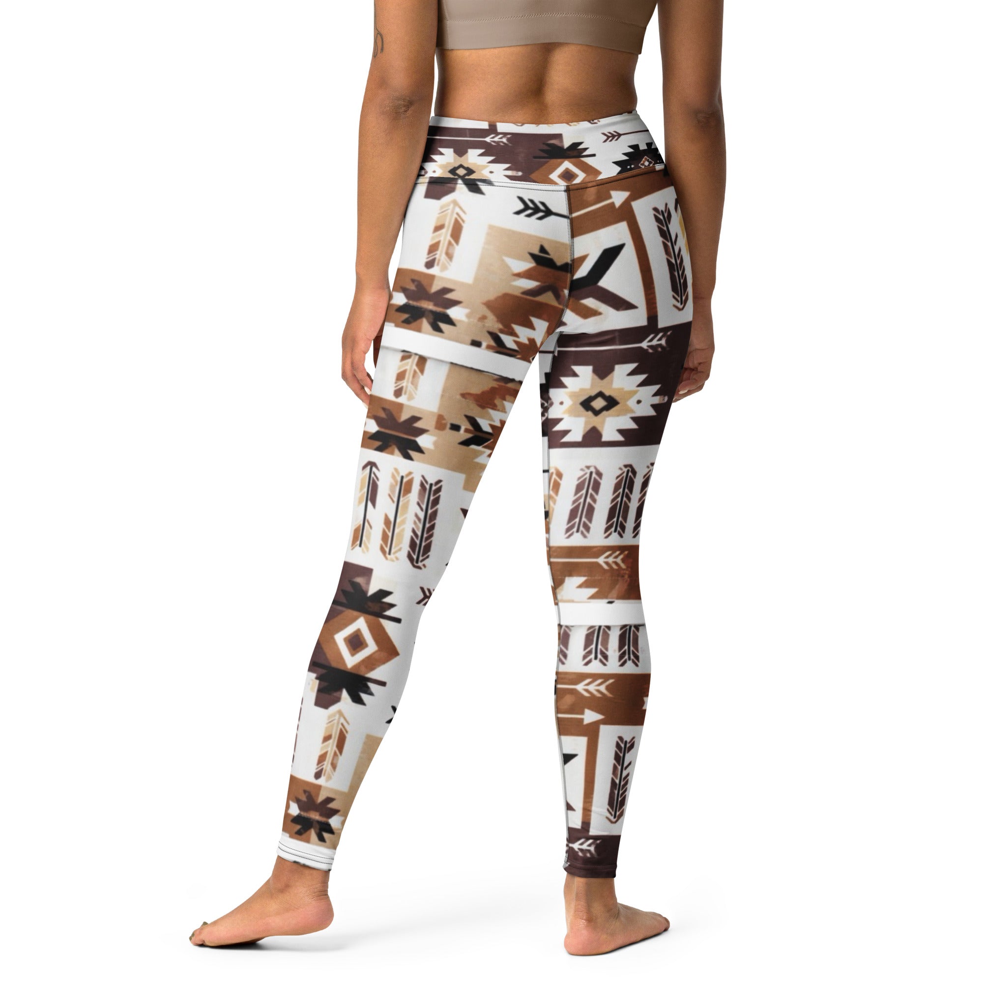 Western Print Yoga Leggings - Four-Way Stretch Athletic Pants | Women's Activewear