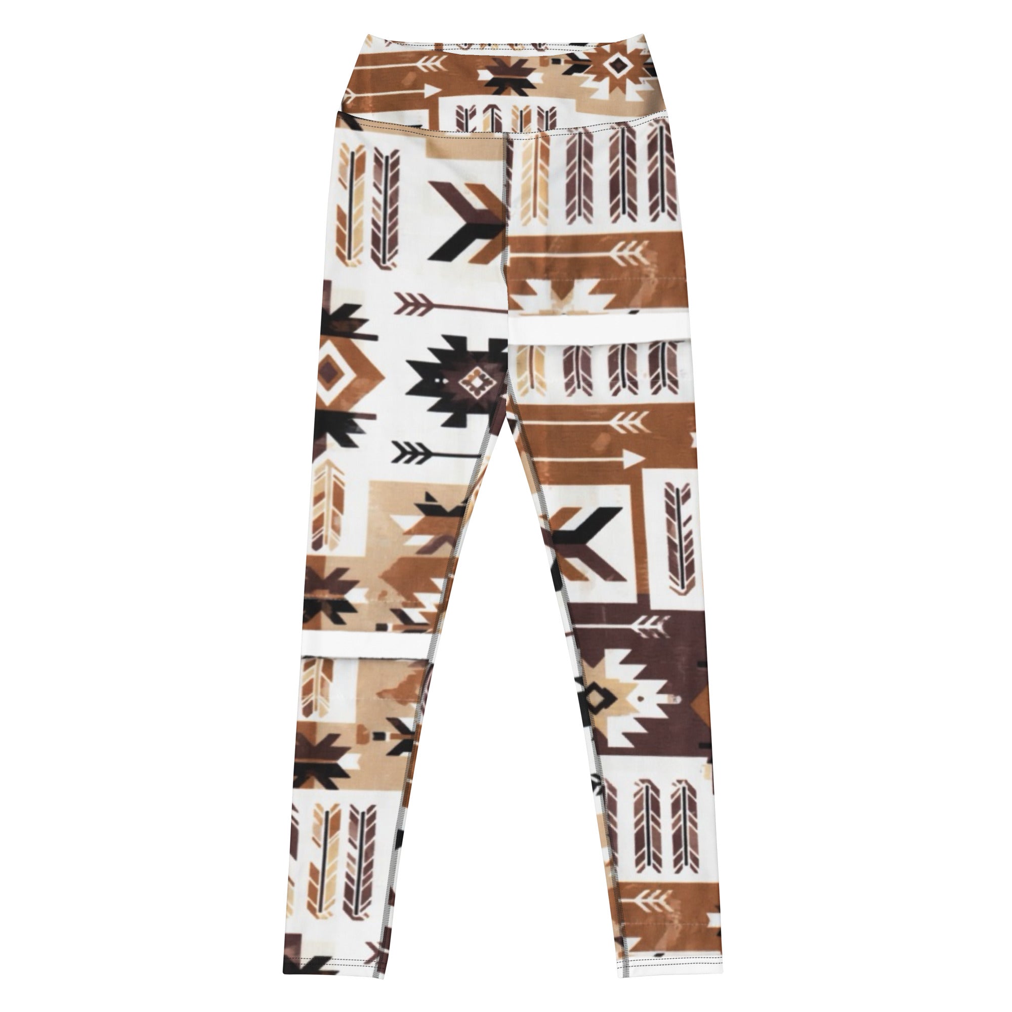 Western Print Yoga Leggings - Four-Way Stretch Athletic Pants | Women's Activewear