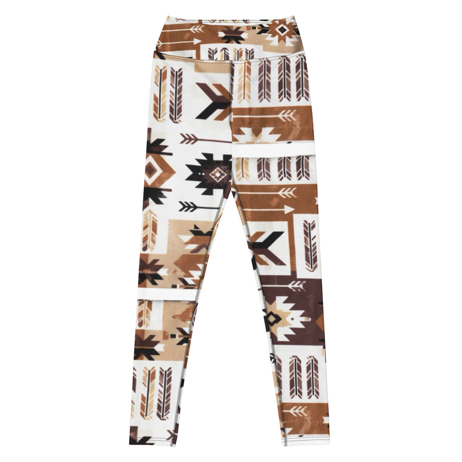 Western Print Yoga Leggings - Four-Way Stretch Athletic Pants | Women's Activewear