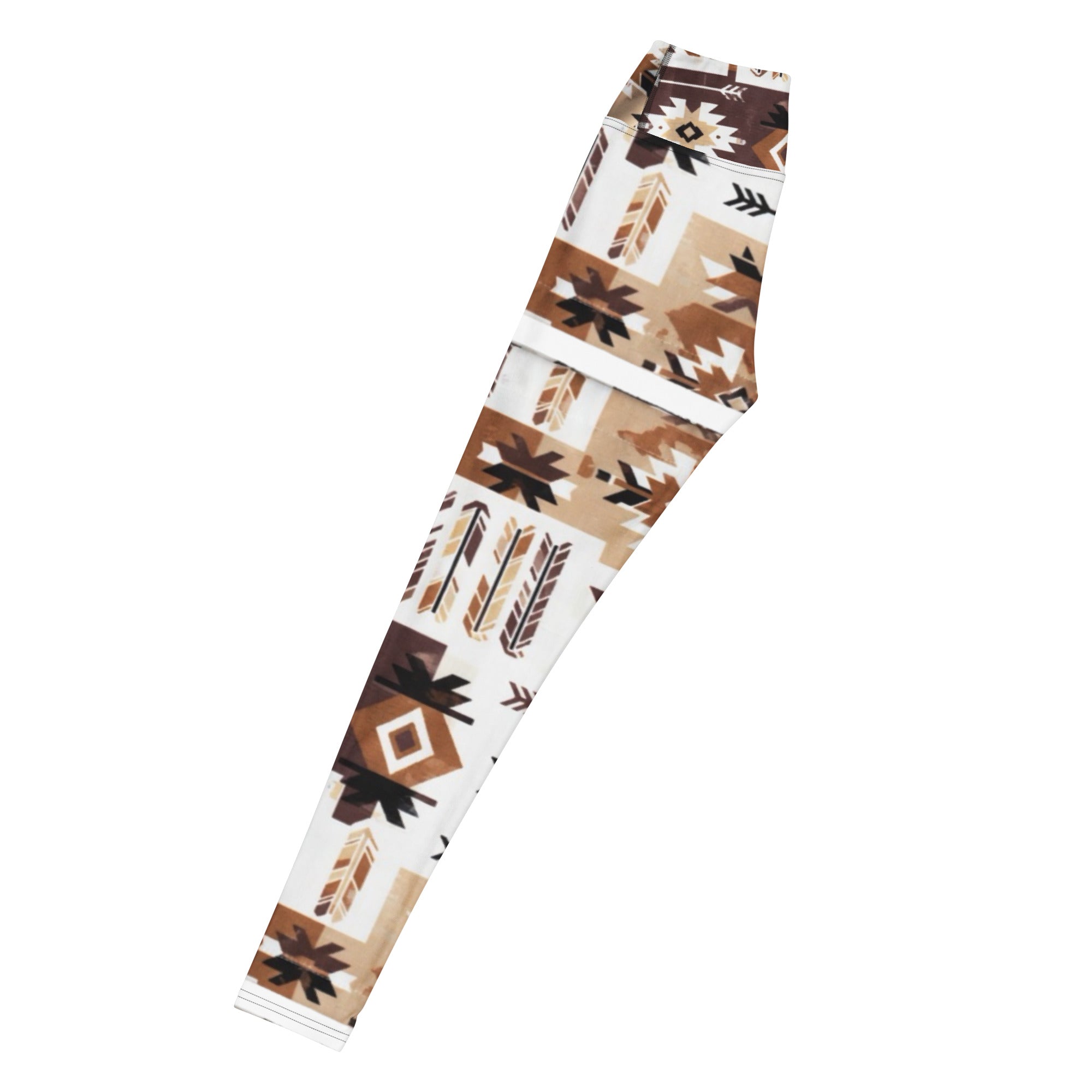 Western Print Yoga Leggings - Four-Way Stretch Athletic Pants | Women's Activewear