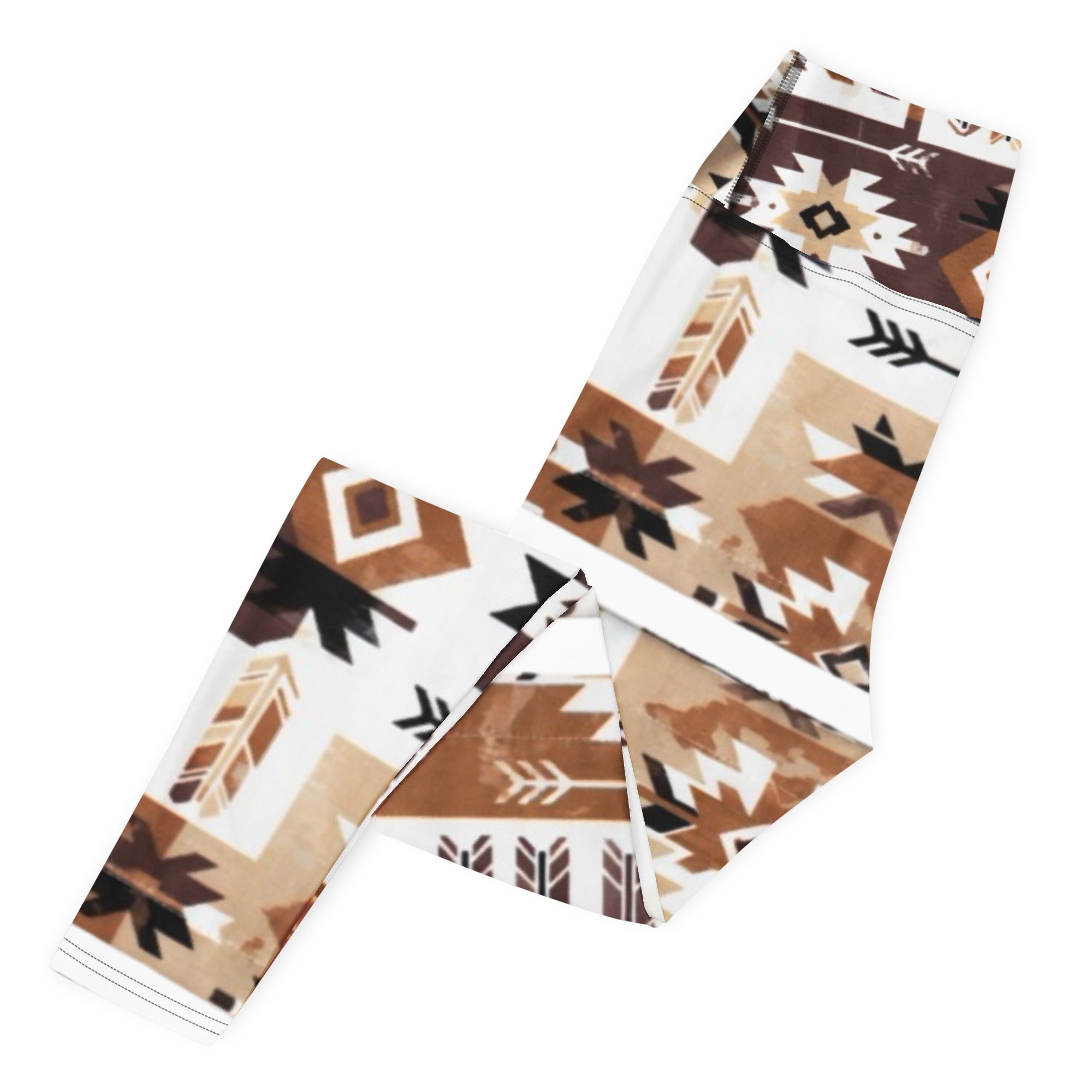 Western Print Yoga Leggings - Four-Way Stretch Athletic Pants | Women's Activewear
