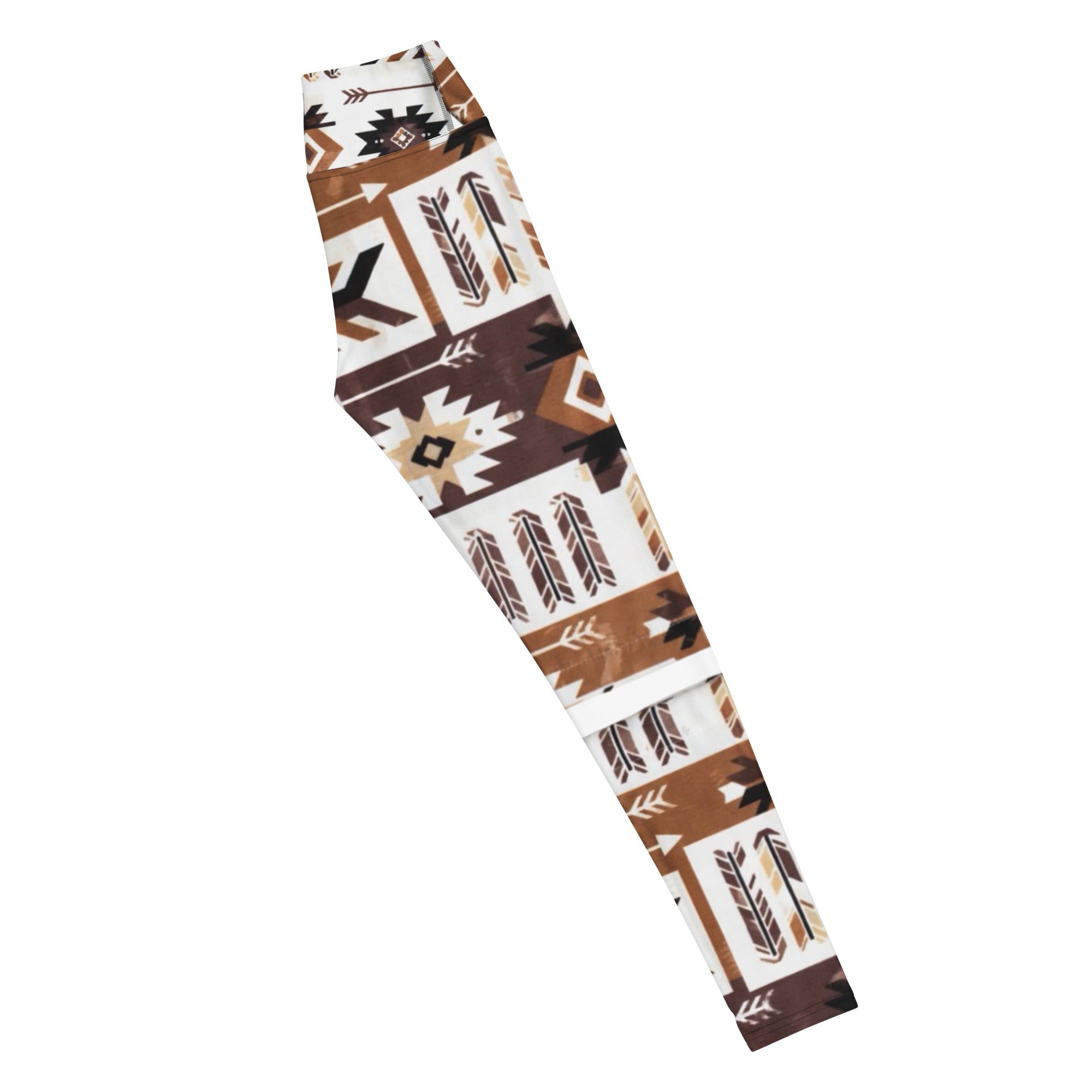 Western Print Yoga Leggings - Four-Way Stretch Athletic Pants | Women's Activewear