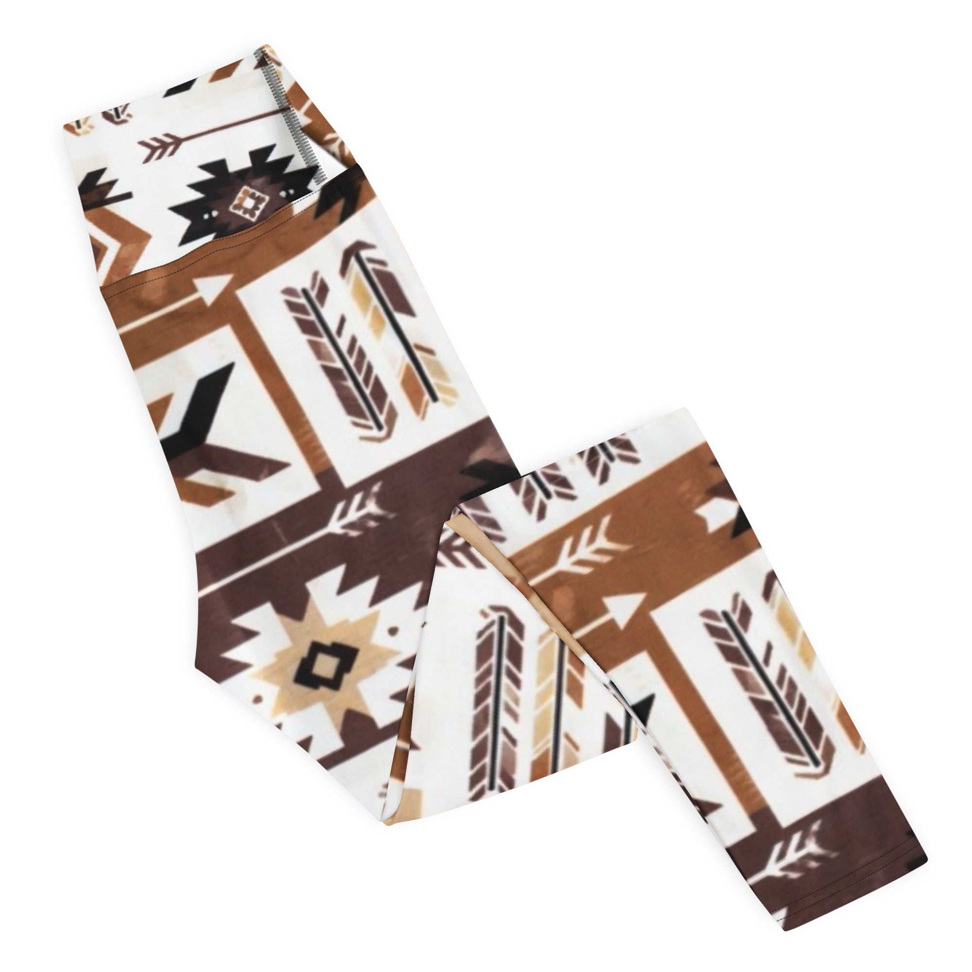 Western Print Yoga Leggings - Four-Way Stretch Athletic Pants | Women's Activewear