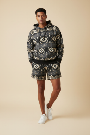 Midnight Aztec  Athletic Shorts