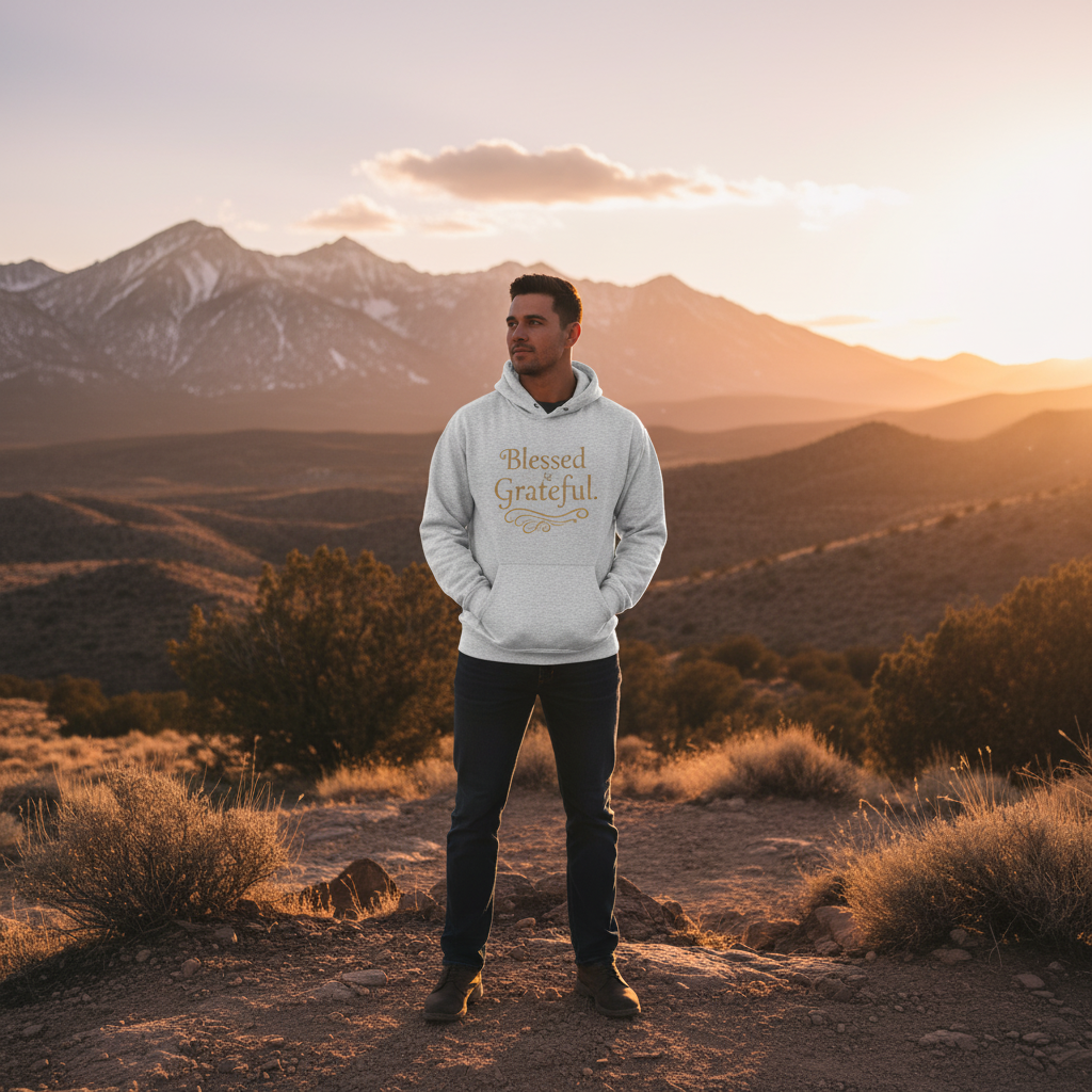 Heather Grey - Male model outdoors