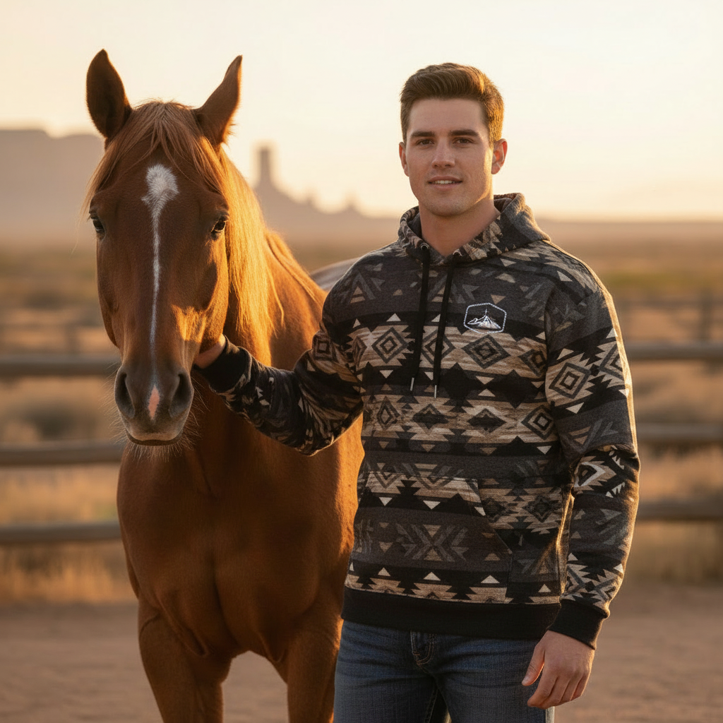 Horse scene - Midnight Aztec