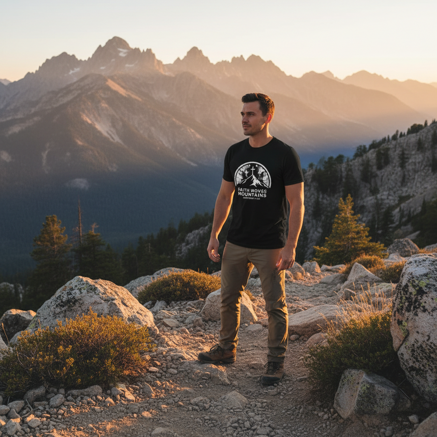 Faith Moves Mountains Tee- Womens