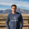 Legacy Crest Long Sleeve Tee - Heather Navy