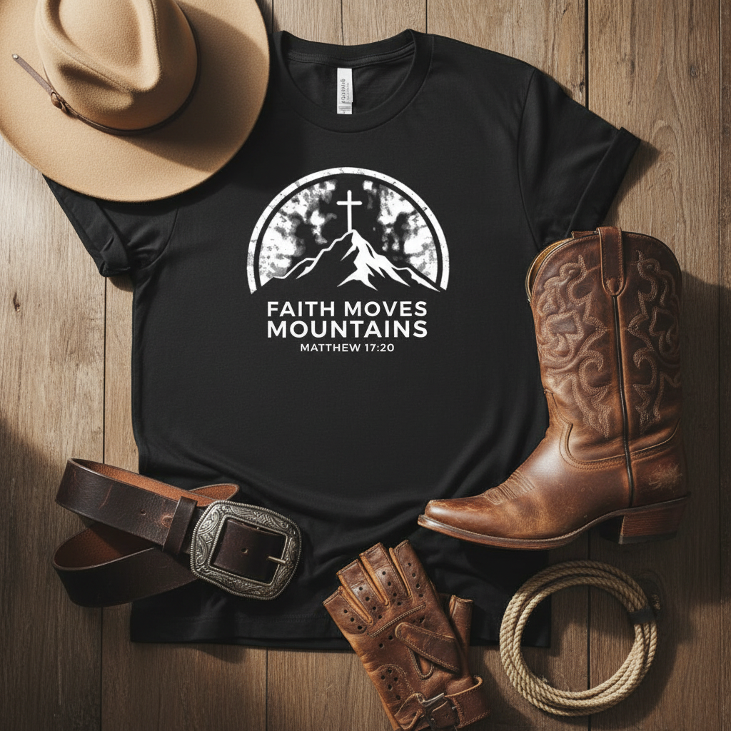 Faith Moves Mountains Tee- Womens