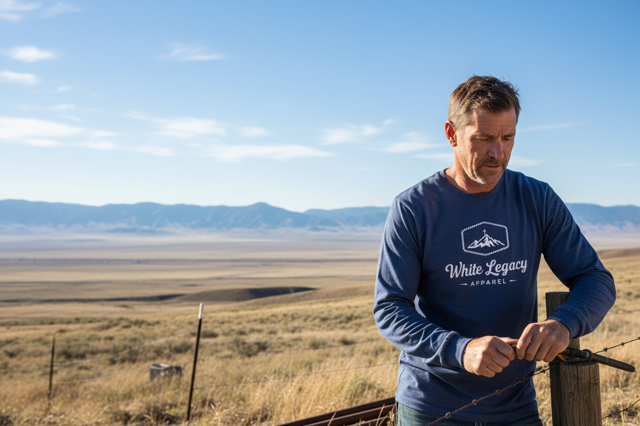 White Legacy Apparel Outdoor Work Scene - Correct Logo