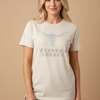 Western Legacy Longhorn Tee - Oat Heather