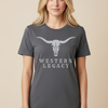 Western Legacy Longhorn Tee - Charcoal Heather